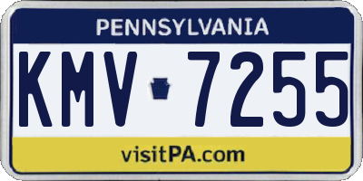 PA license plate KMV7255