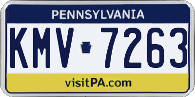 PA license plate KMV7263