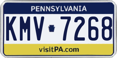 PA license plate KMV7268