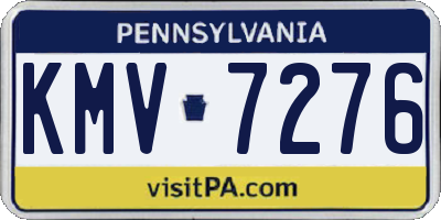 PA license plate KMV7276