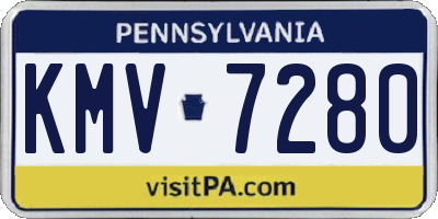 PA license plate KMV7280