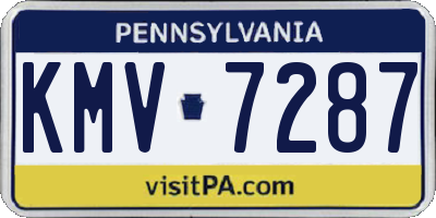 PA license plate KMV7287
