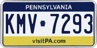 PA license plate KMV7293