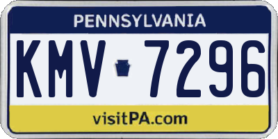 PA license plate KMV7296