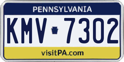 PA license plate KMV7302
