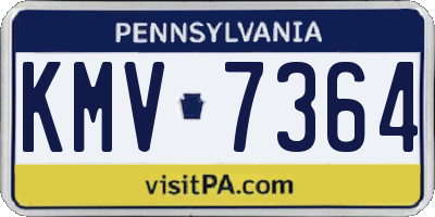 PA license plate KMV7364