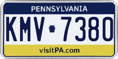 PA license plate KMV7380