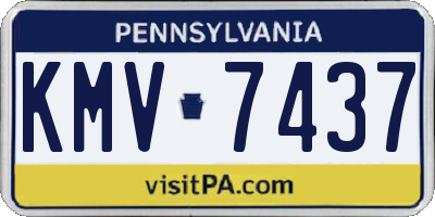 PA license plate KMV7437