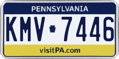 PA license plate KMV7446