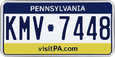 PA license plate KMV7448