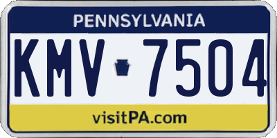 PA license plate KMV7504