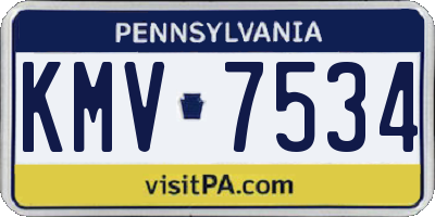 PA license plate KMV7534