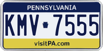 PA license plate KMV7555