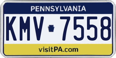 PA license plate KMV7558