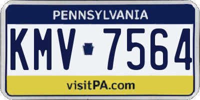 PA license plate KMV7564