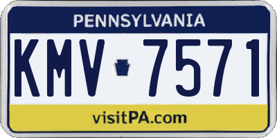 PA license plate KMV7571