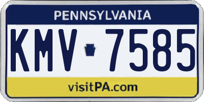 PA license plate KMV7585