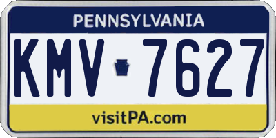 PA license plate KMV7627