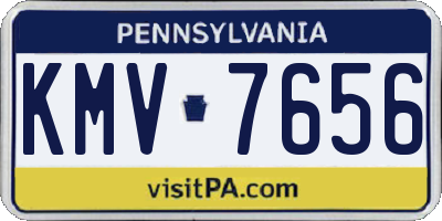 PA license plate KMV7656
