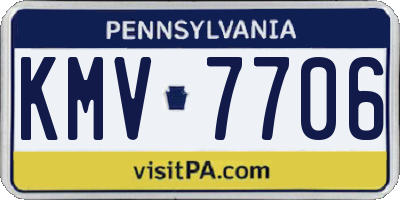 PA license plate KMV7706