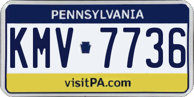 PA license plate KMV7736