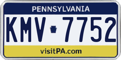 PA license plate KMV7752