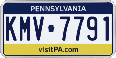 PA license plate KMV7791