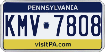 PA license plate KMV7808