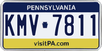 PA license plate KMV7811