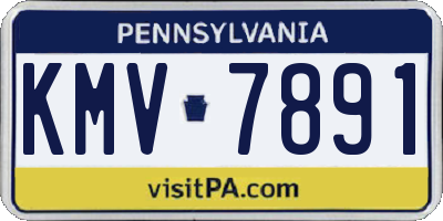 PA license plate KMV7891