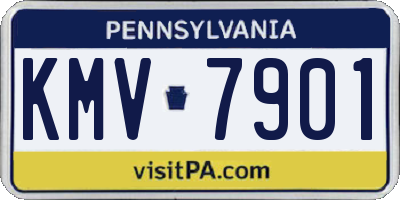 PA license plate KMV7901
