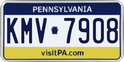 PA license plate KMV7908