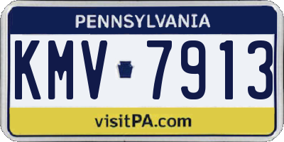 PA license plate KMV7913