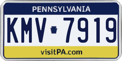 PA license plate KMV7919