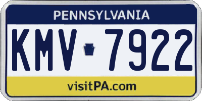 PA license plate KMV7922