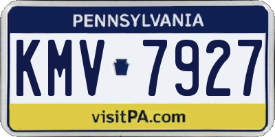 PA license plate KMV7927