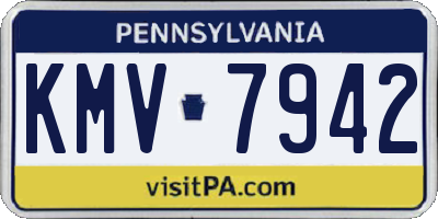 PA license plate KMV7942
