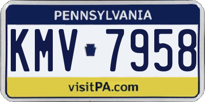 PA license plate KMV7958