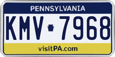 PA license plate KMV7968