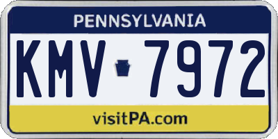 PA license plate KMV7972