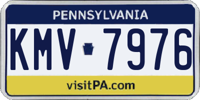 PA license plate KMV7976