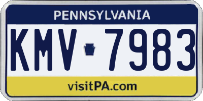 PA license plate KMV7983