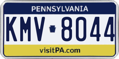 PA license plate KMV8044