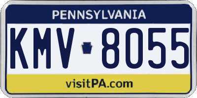 PA license plate KMV8055