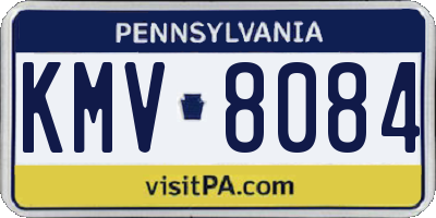 PA license plate KMV8084