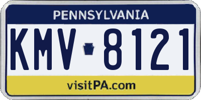 PA license plate KMV8121