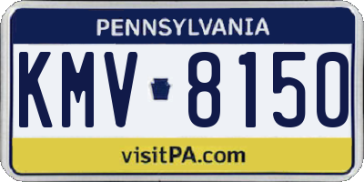 PA license plate KMV8150