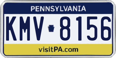 PA license plate KMV8156