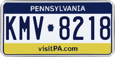 PA license plate KMV8218
