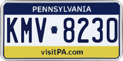 PA license plate KMV8230